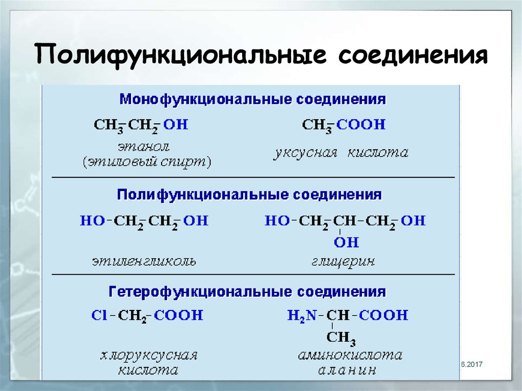 Глицин класс соединений. Специфические реакции полифункциональных соединений. Полифункциональные органические соединения. Полифункциональные соединения и гетерофункциональные примеры. Поли и гетерофункциональные соединения.