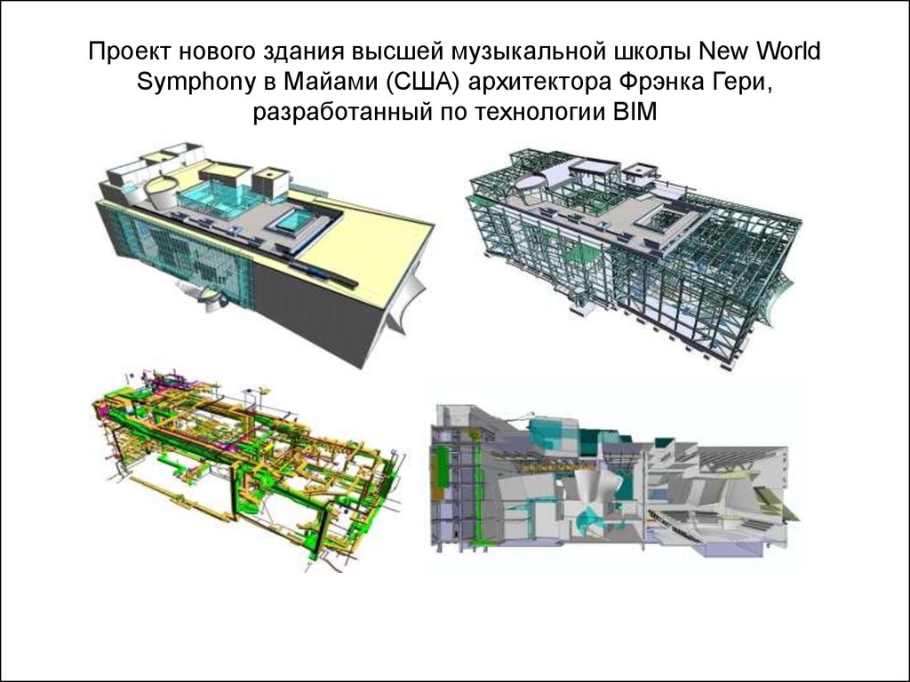 Проект нова. Проект нового здания высшей музыкальной школы New World Symphony в Майами США. BIM технологии. BIM технологии презентация. Подсистемы BIM.