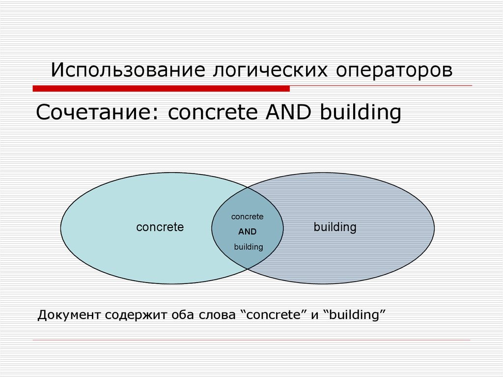 Использование логических. Использование логических операторов. Сочетание операторов. Совместное использование логических операторов с другими. Для использования логического 