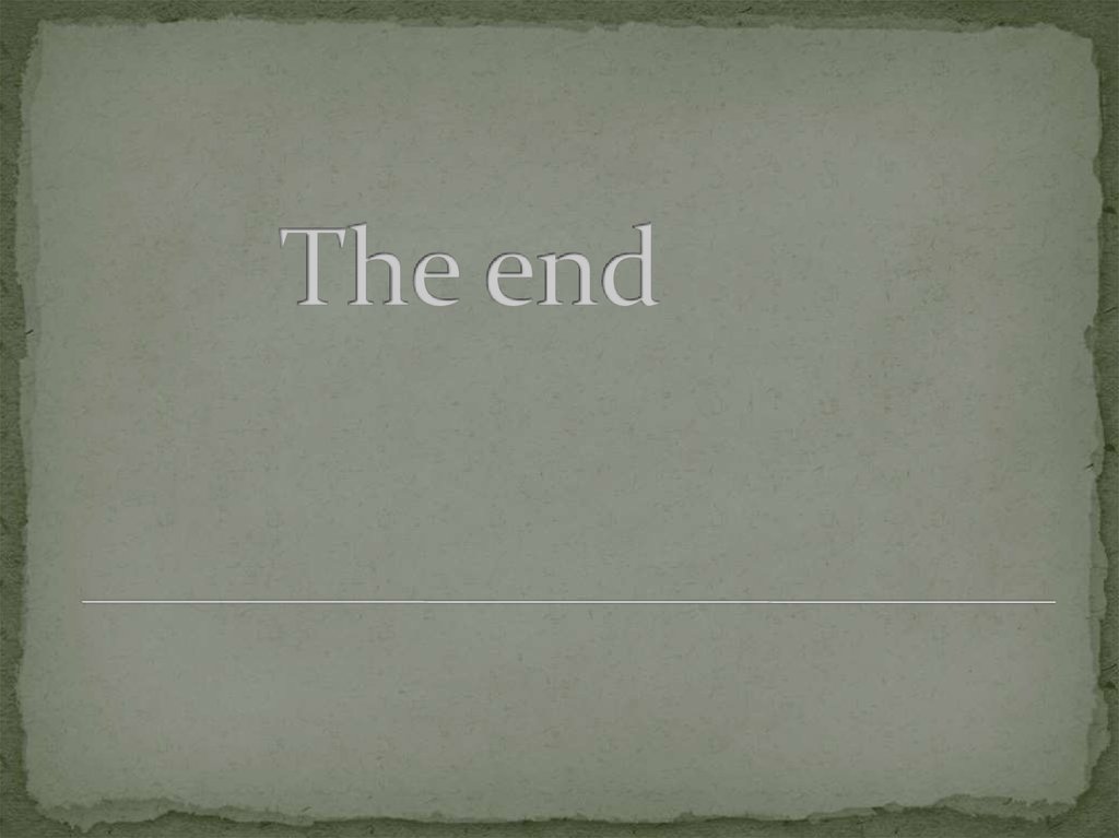 The end