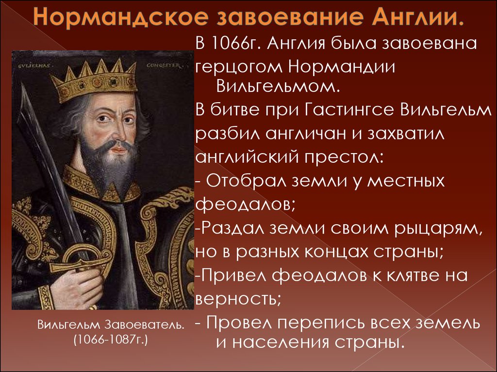 В чем состояли главные последствия нормандского завоевания. Вильгельм завоеватель 1066. 1066 Г нормандское завоевание Англии. 1066 Г. − нормандское завоевание Англии (битва при Гастингсе). 1066 Год начало правления в Англии нормандского герцога.