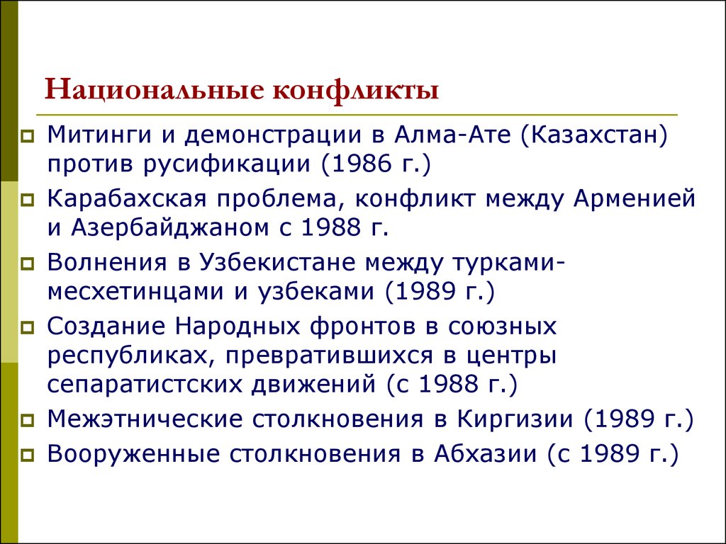 Противоречия ссср. Национальные конфликты в СССР 1985-1991. Национальные конфликты в СССР 1990-Е гг. Межнациональные конфликты СССР 1985-1990. Национальные конфликты в 90 годы в СССР.