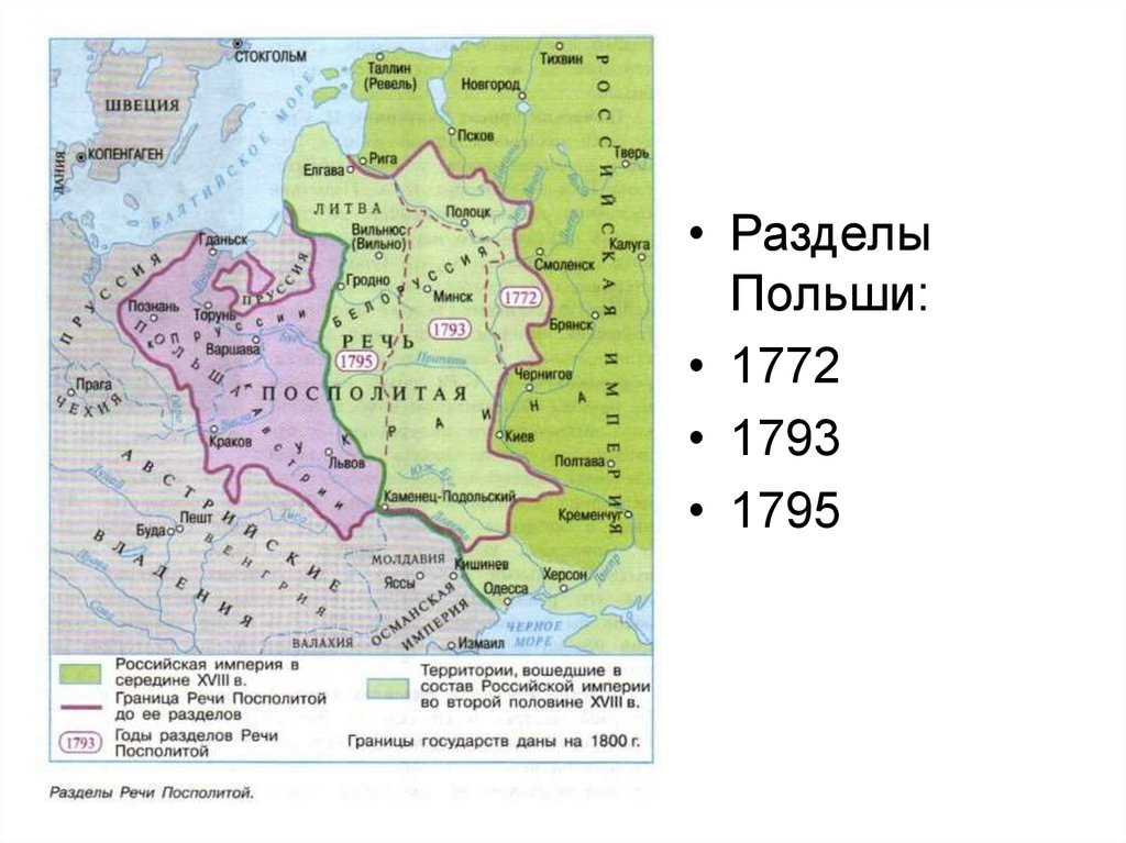 Внешняя политика россии 1762 1796 контурная карта