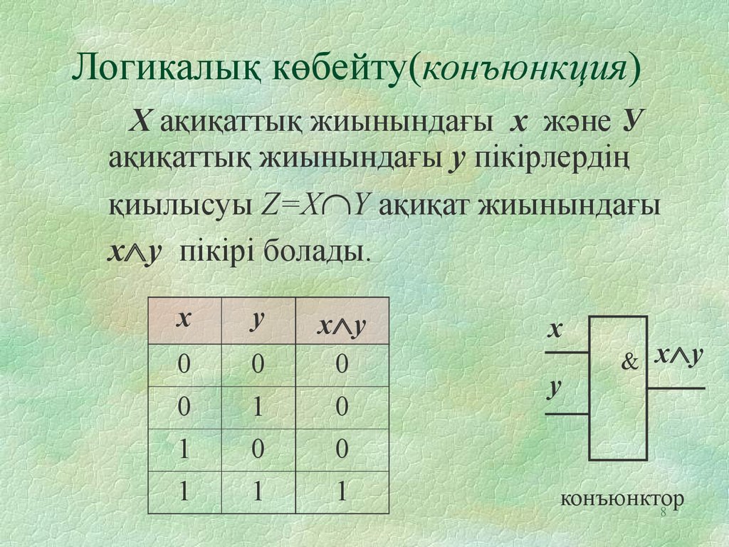 Операция конъюнкция