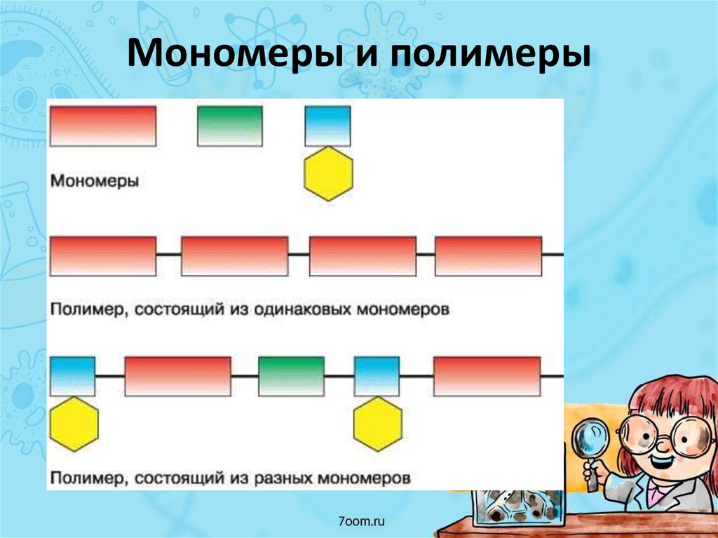 Цепь мономеров. Полимеры и мономеры. Классификация мономеров. Строение полимеров и мономеров. Схема строения мономеров и полимеров.