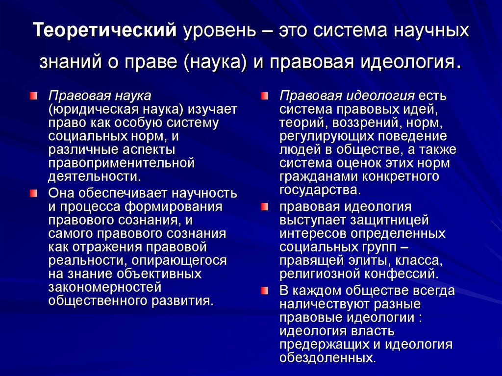 Характеристика уровней научного познания