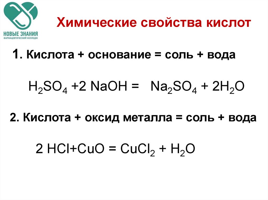 Состав свойства кислот