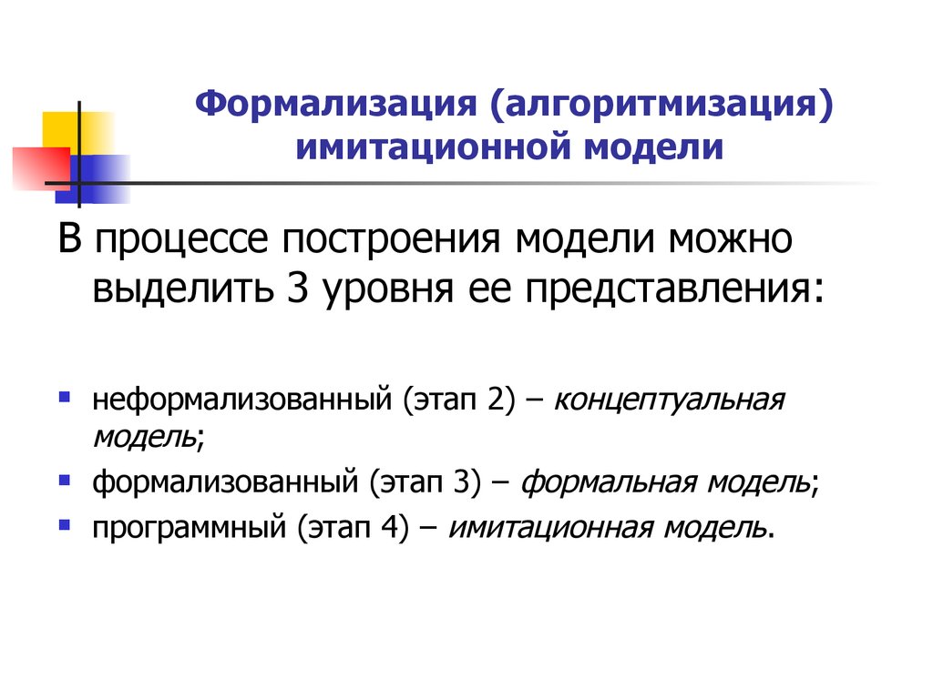 Формализованный. Формализация. Виды формализации. Формализованные модели. Построение имитационной модели.