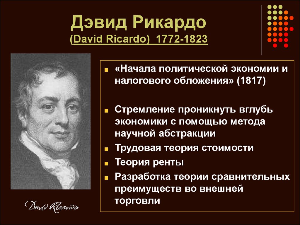 Дэвид Рикардо (David Ricardo) 1772-1823