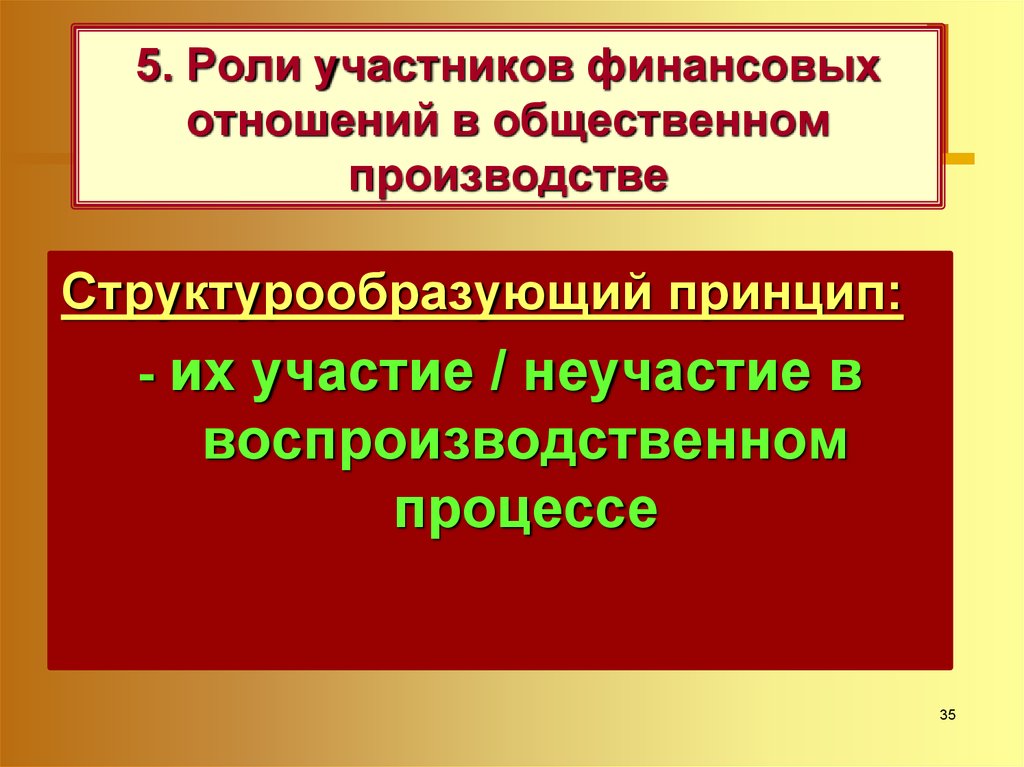 Неучастие в общественном производстве. Участники финансовых правоотношений. Система государства.