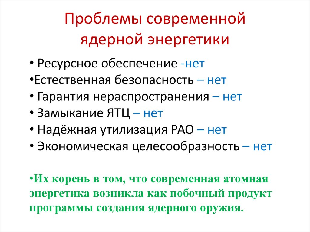 Перспективы развития ядерной энергетики презентация