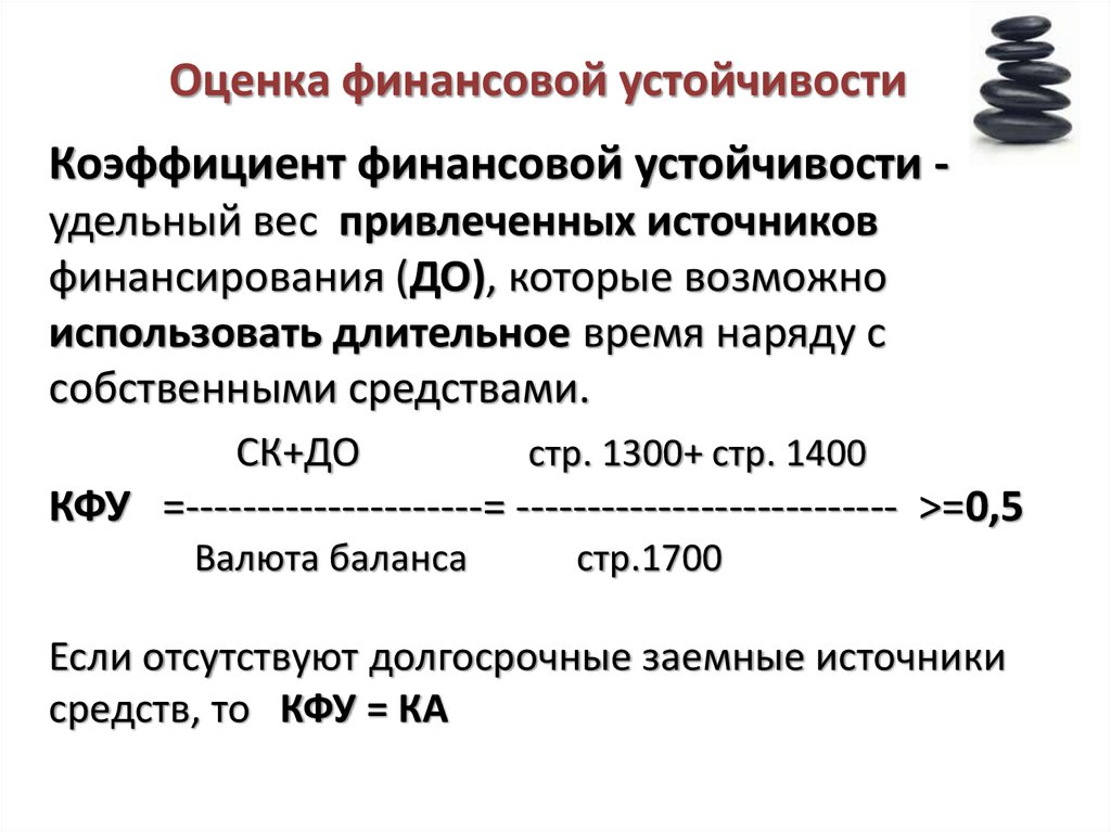 Оценка финансовой устойчивости