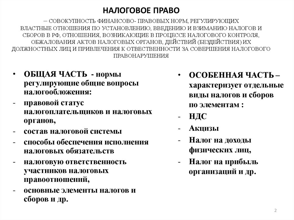 Контрольная работа: Налоговое право РФ