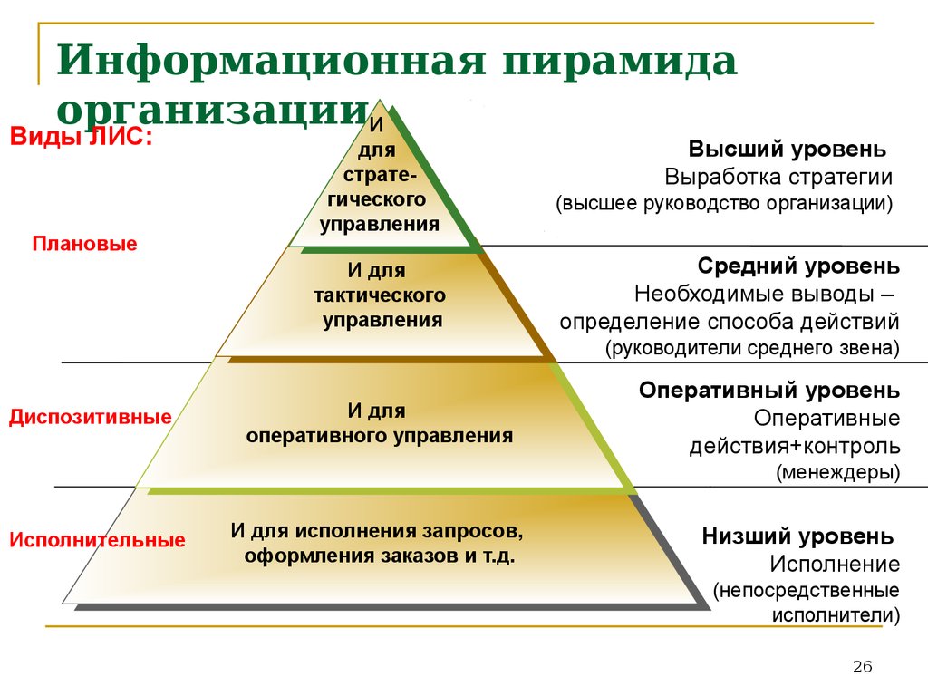 Информационная пирамида организации