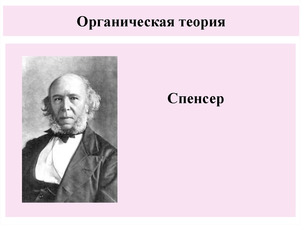 Представители органической теории происхождения