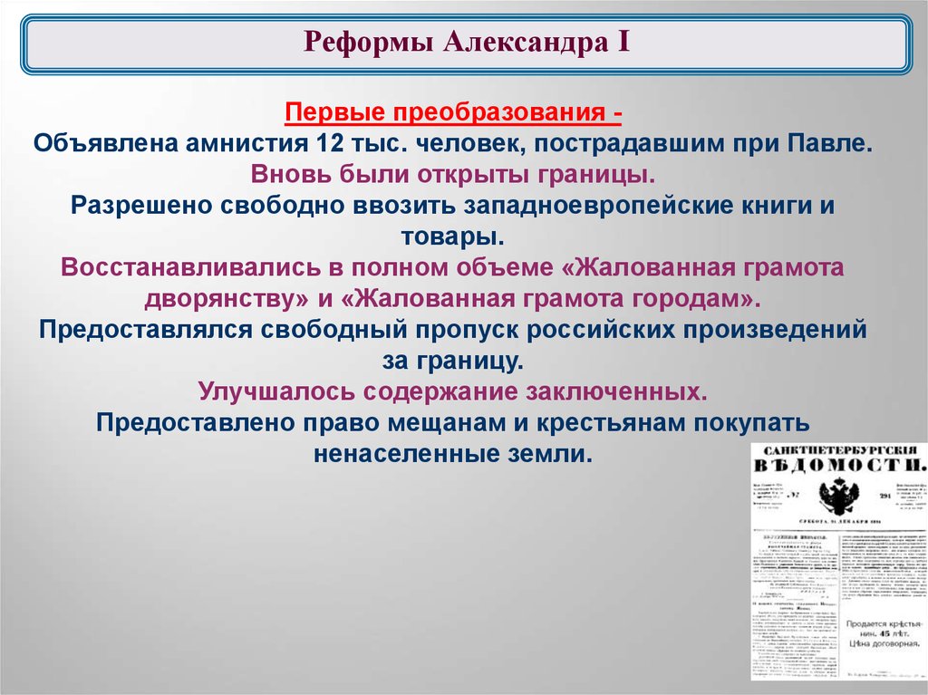 Кто объявляет амнистию. Реформы Александра 1. Реформы Александра первого. Первые преобразования Александра i. Первые реформы Александра 1.