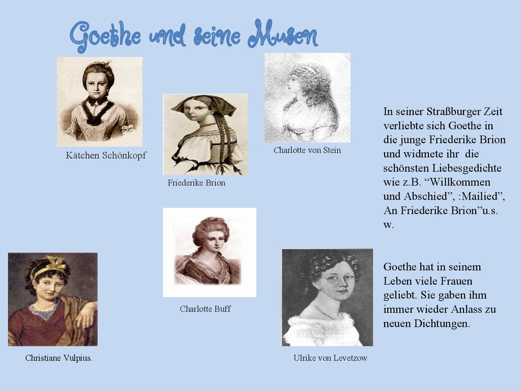 Johann Wolfgang Von Goethe Prezentaciya Onlajn