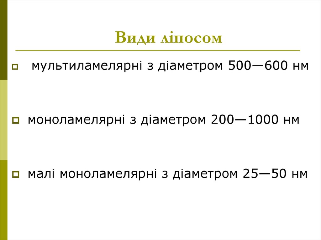 Види ліпосом