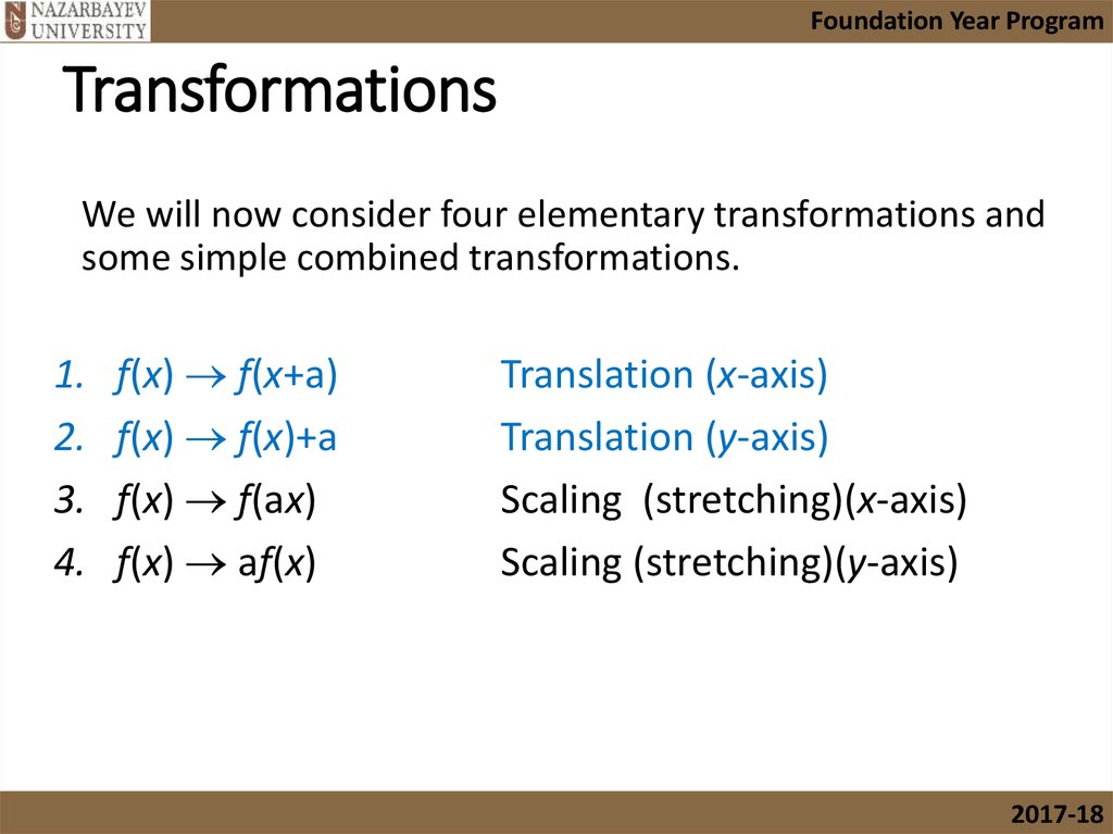 Transformations