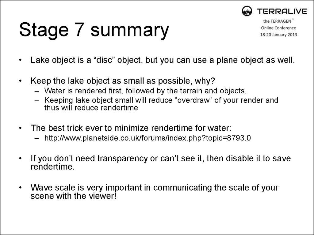 Stage 7 summary