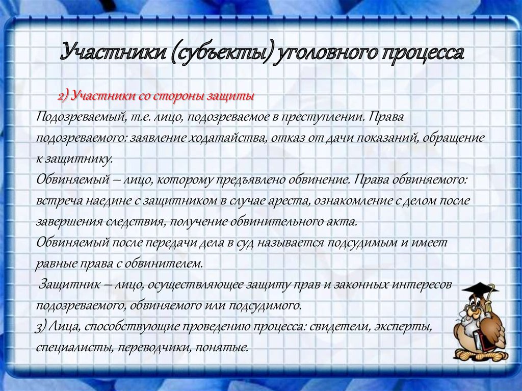 Уголовный процесс особенности уголовного процесса по делам несовершеннолетних презентация 11 класс