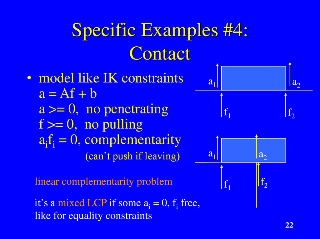 Specific Examples #4: Contact
