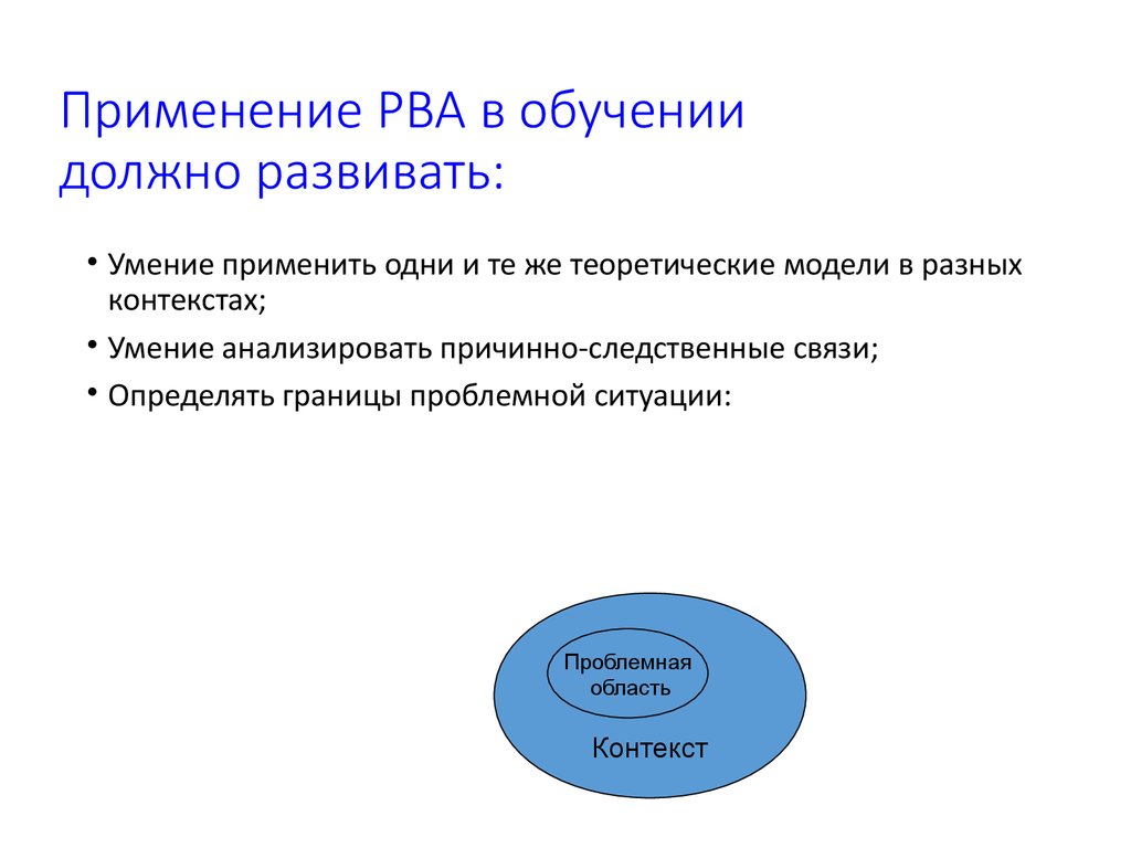 Контекст навыка. Границы проблемной области.