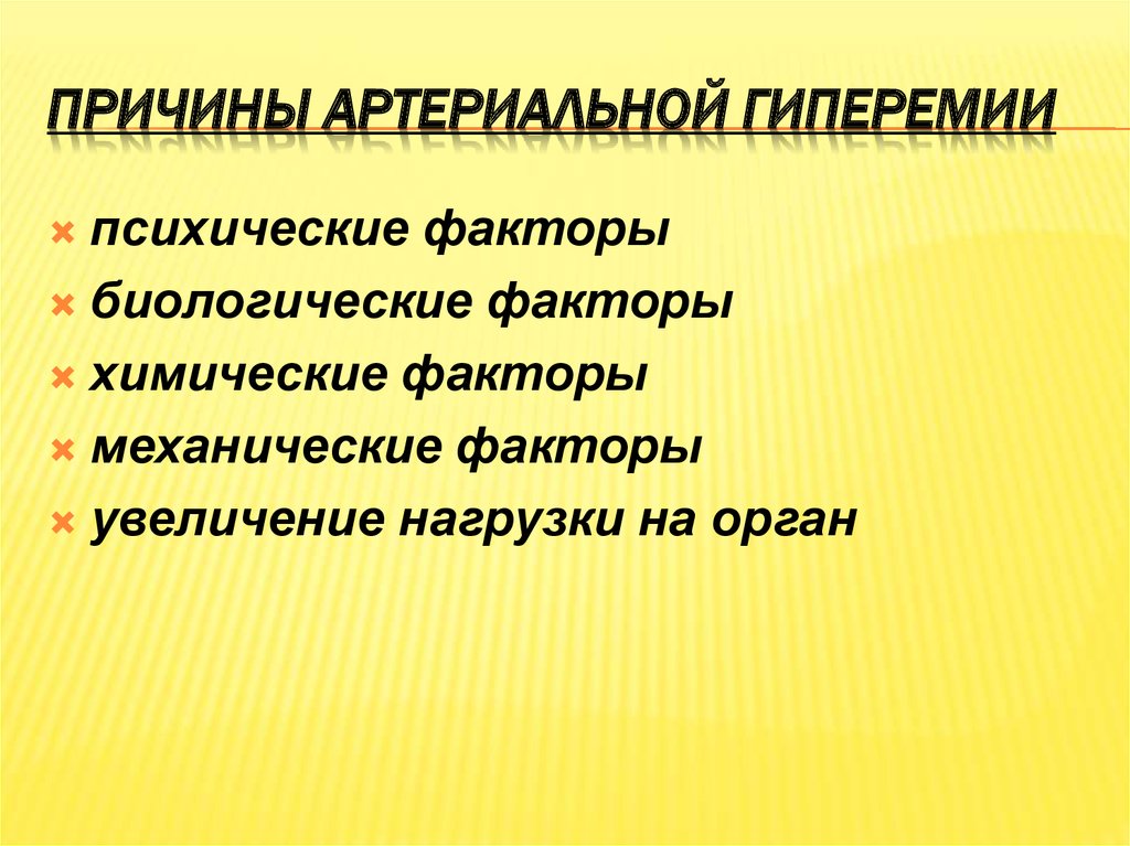 Нарисовать признаки артериальной гиперемии