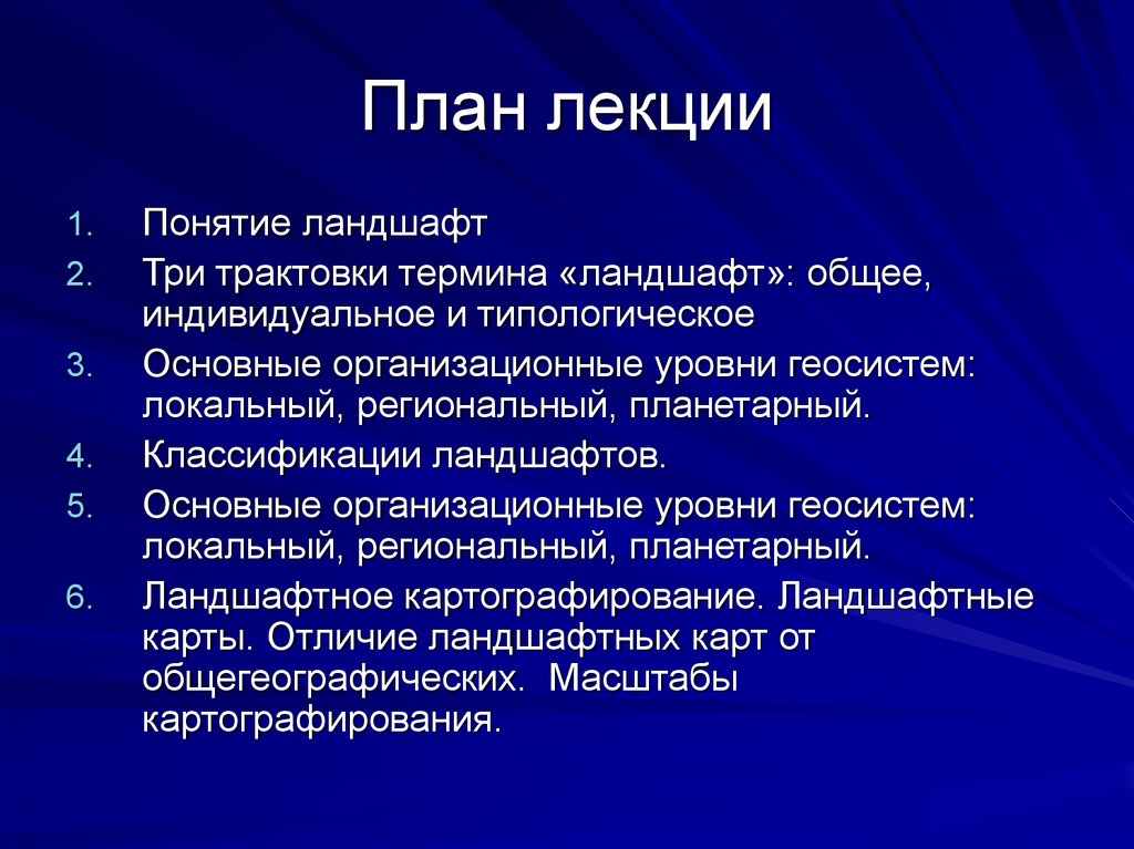 План лекции