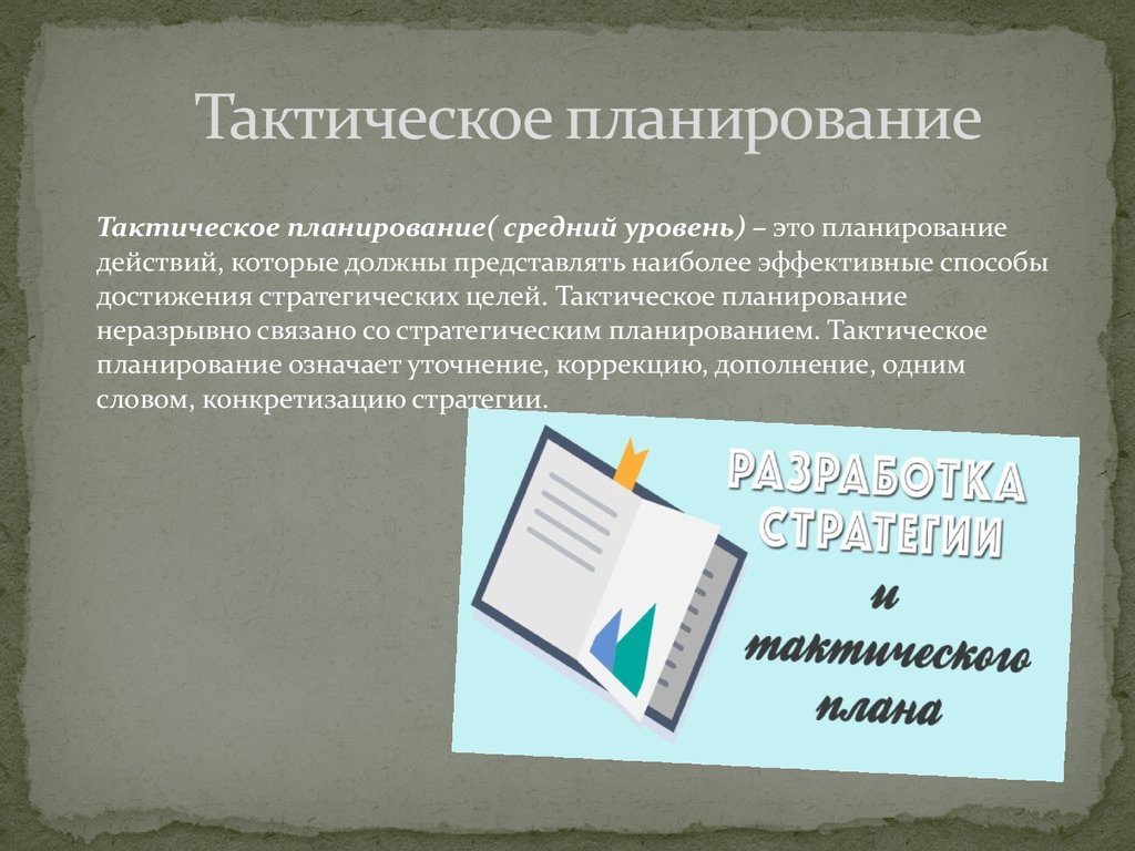 Тактическое планирование проекта