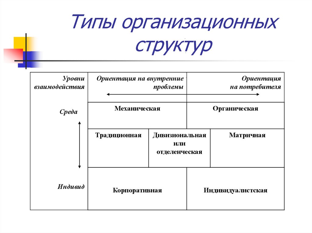 Виды управления организацией