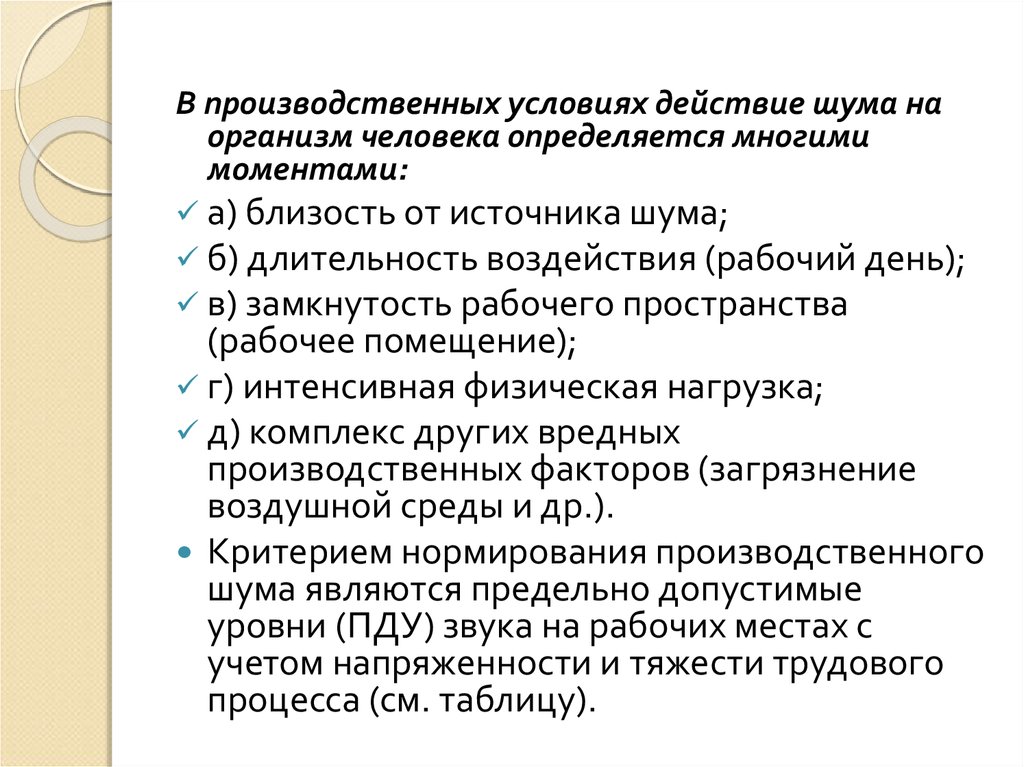 Шум и вибрация в городских условиях презентация