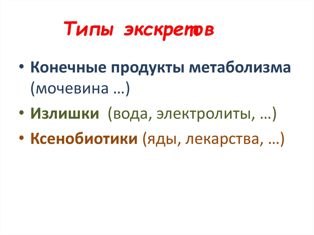 Конечным продуктом обмена веществ является