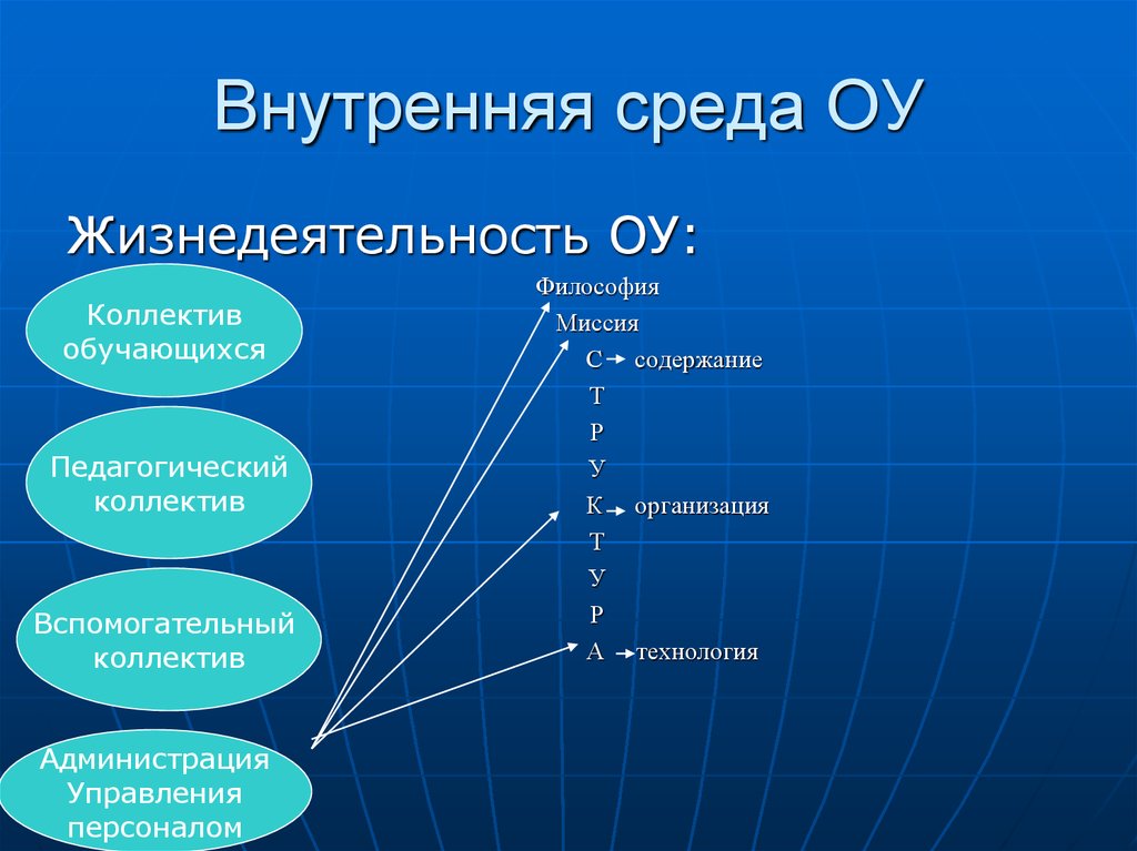 Внутреннюю среду проекта определяют