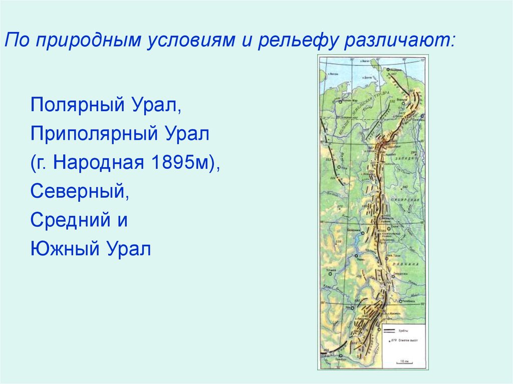 План описания природного района уральских гор