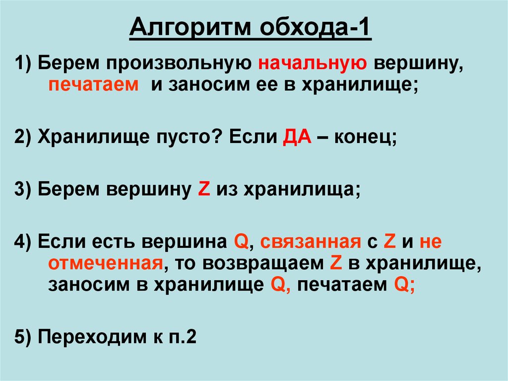 Алгоритм обход