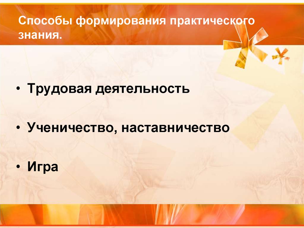 Практическое знание это. Способ формирования практического знания. Слайд ученичество это. Ученичество. Сколько методов в ученичество христианство.