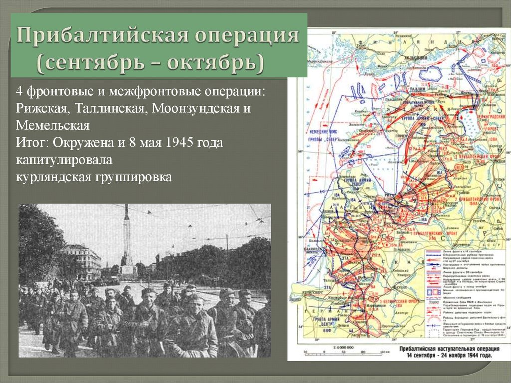 Освобождение прибалтики 1944 карта