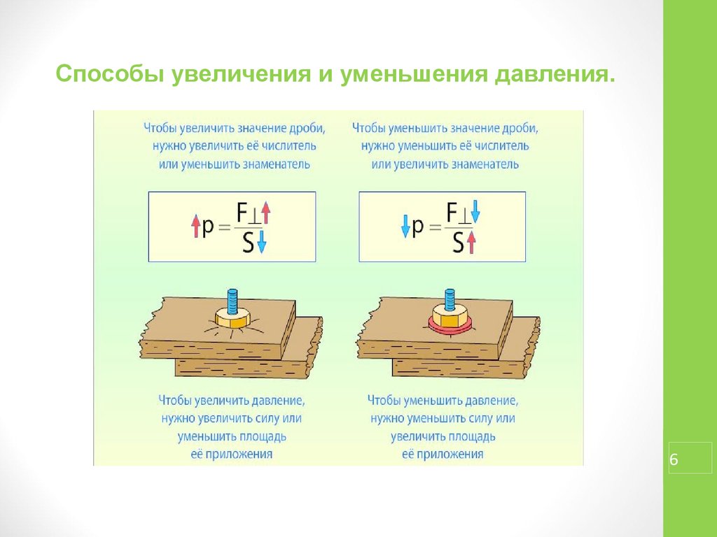 Площадь сокращение. Способы уменьшения и увеличения давления физика 7. Способы увеличения давления способы уменьшения давления. Способы увеличения давления физика. Способы уменьшения и увеличения давления физика 7 класс.