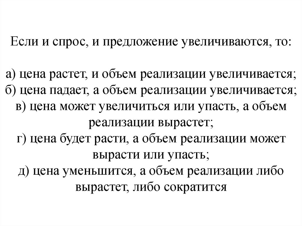 Спрос падает предложение падает