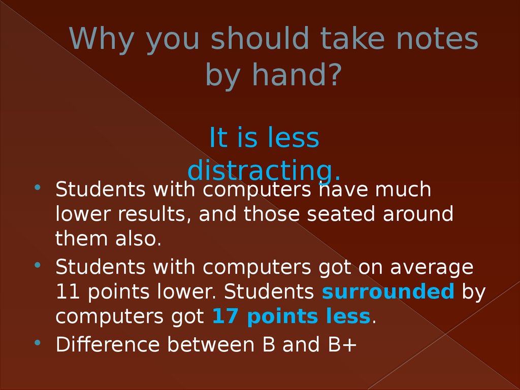 Why you should take notes by hand?