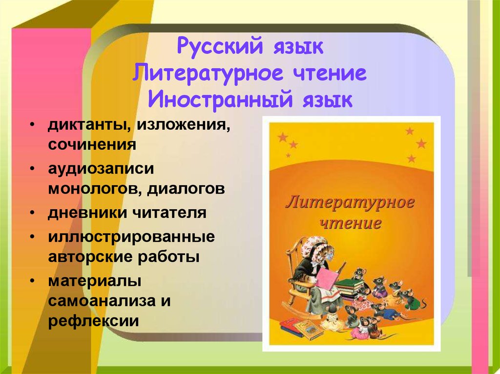 Русский язык Литературное чтение Иностранный язык