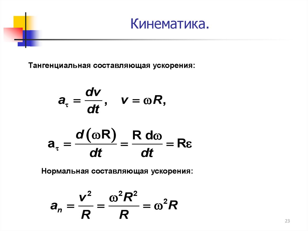 Траектория скорость ускорение. Закон равноускоренного движения. Тангенциальное ускорение в кинематике. Нормальная составляющая ускорения. Тангенциальная составляющая ускорения.