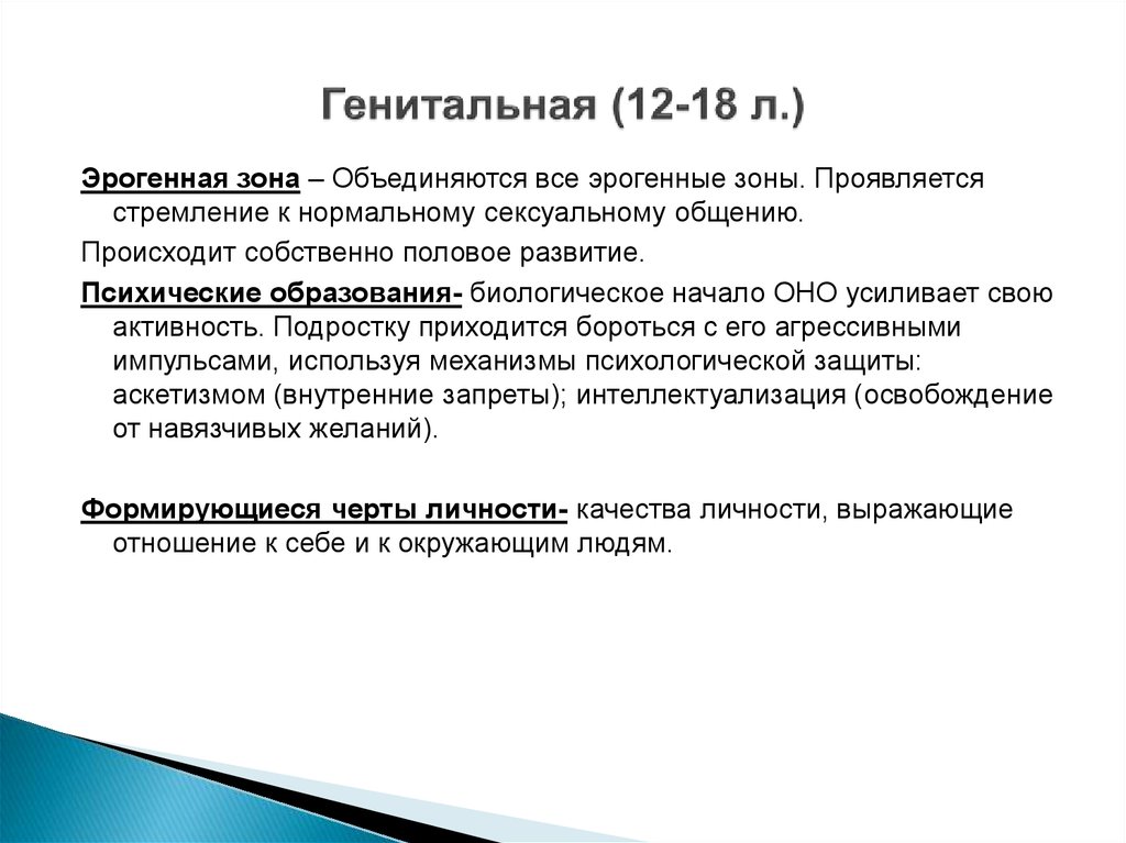 Генитальная (12-18 л.)