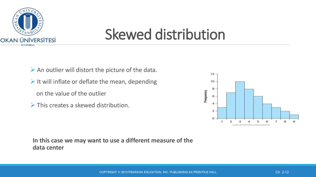 Skewed distribution