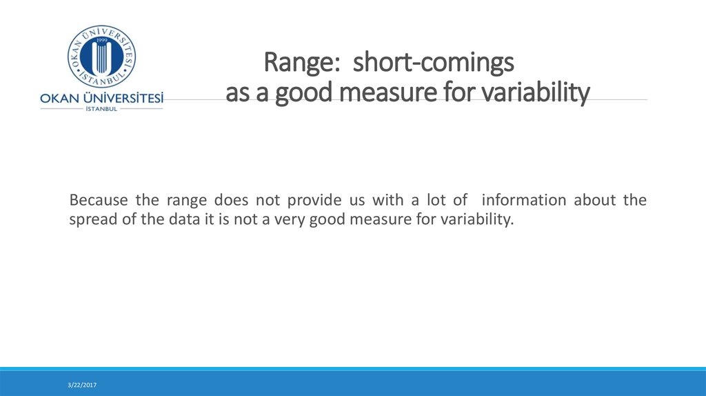 Range: short-comings as a good measure for variability