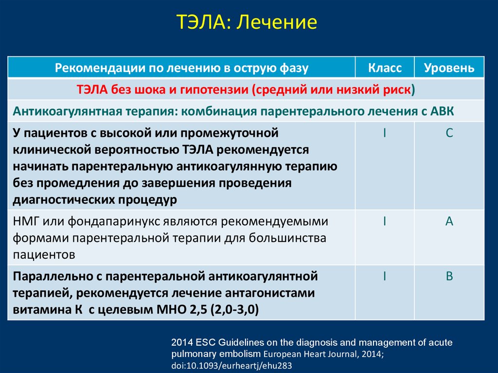 Интенсивная терапия тэла презентация