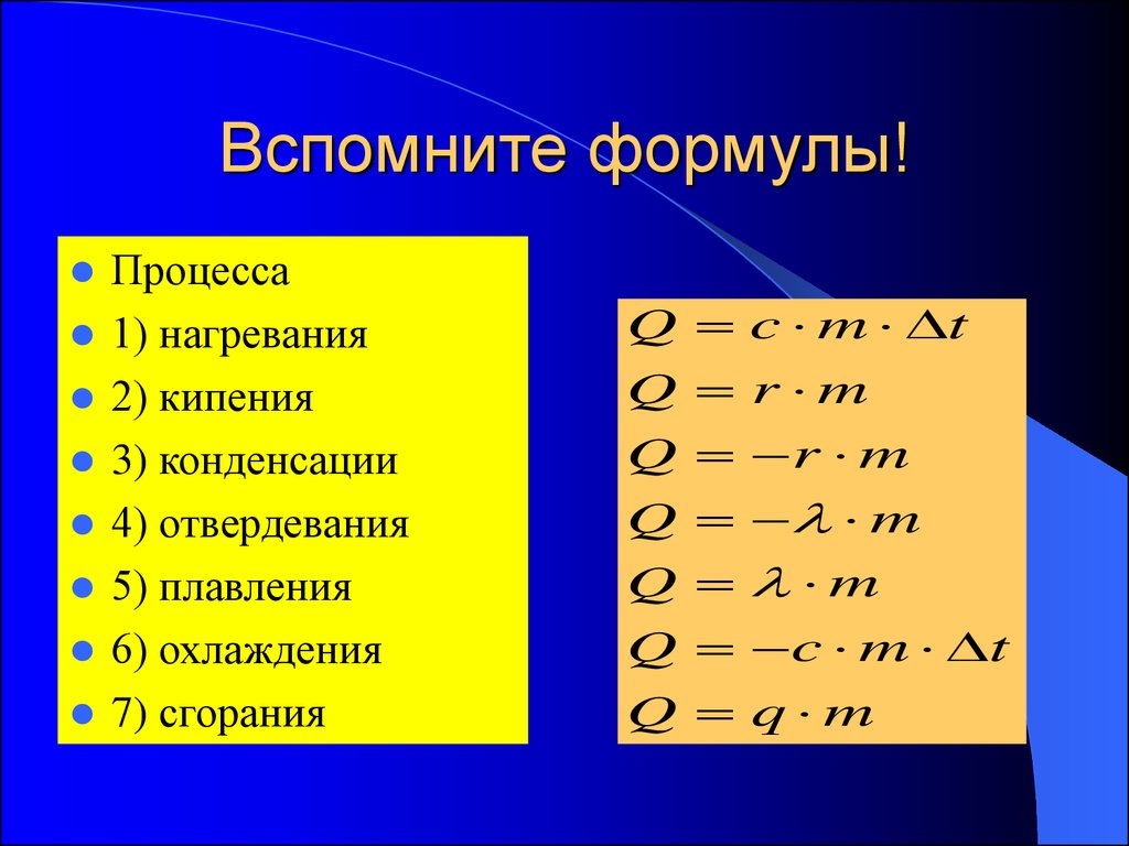 Формулы по физике 8 класс. Формулы тепловых явлений 8 класс физика. Тепловые явления физика 8 класс формулы. Физика 8 класс формулы теплоты. Тепловые процессы физика 8 класс.