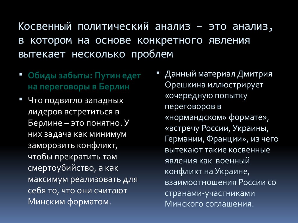 Прямые и косвенные конфликты. Политический анализ. Косвенно политические. Косвенные политики. Замораживание конфликта.