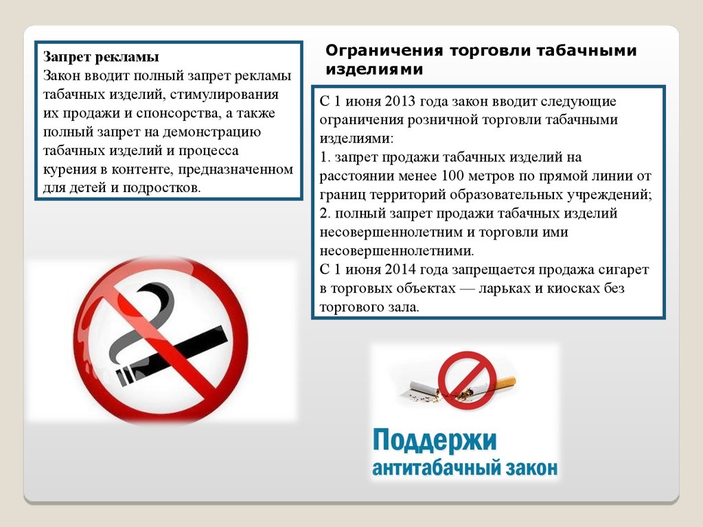 Ограничение торговли. Закон о рекламе табачной продукции. Запрет на рекламу табачных изделий. Закон о запрете рекламы табачных изделий. Продажа сигарет ограничения.